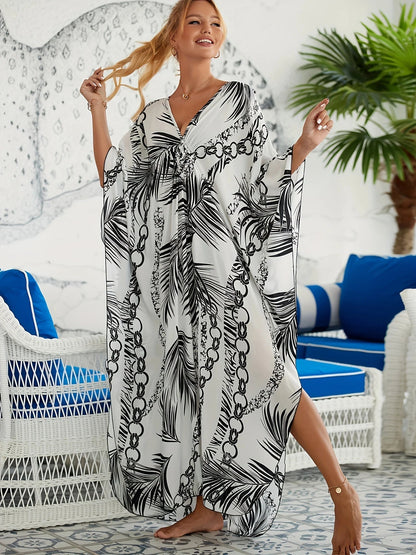 2023 Sexy Zebra Striped Bikini Cover-Ups Casual Autumn Winter Side Split Beach Dress Women Beach Wear Swim Suit Cover Up Q1297