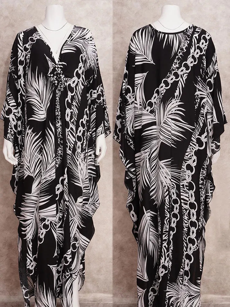 2023 Sexy Zebra Striped Bikini Cover-Ups Casual Autumn Winter Side Split Beach Dress Women Beach Wear Swim Suit Cover Up Q1297
