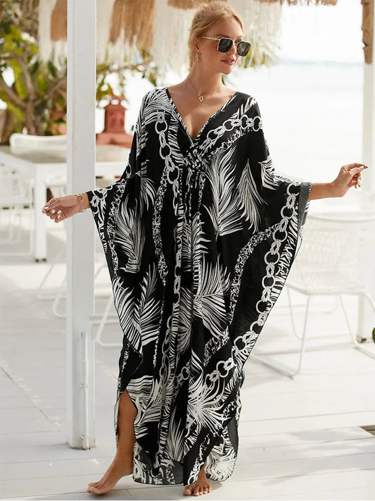 2023 Sexy Zebra Striped Bikini Cover-Ups Casual Autumn Winter Side Split Beach Dress Women Beach Wear Swim Suit Cover Up Q1297