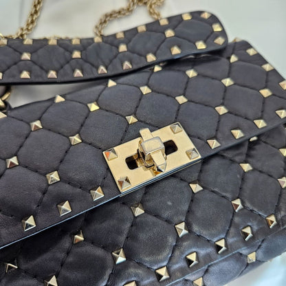 Valentino Garavani Small Rockstud Spike Black Shoulder Bag