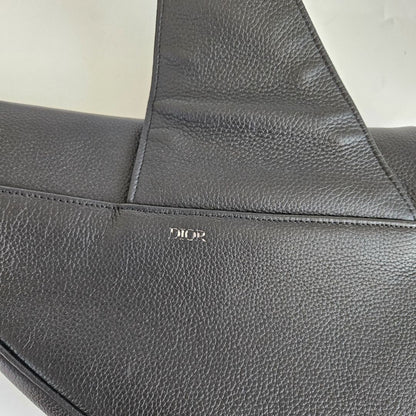 Dior Black Leather Saddle Shoulder Bag for Men