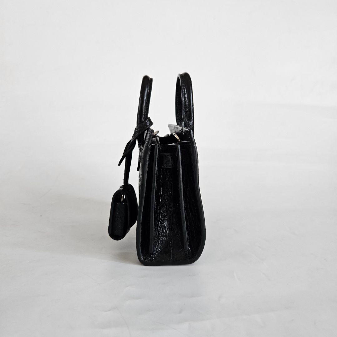 Saint Laurent Toy Sac De Jour Bag in Crocodile Embossed Leather