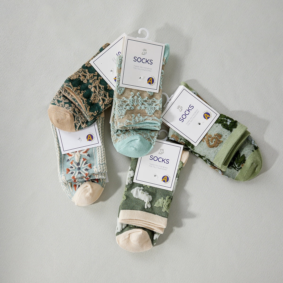 Rufia - Retro Embossed Women's Socks