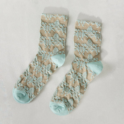 Rufia - Retro Embossed Women's Socks