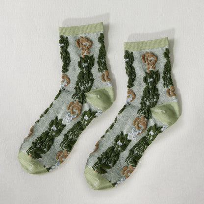 Rufia - Retro Embossed Women's Socks