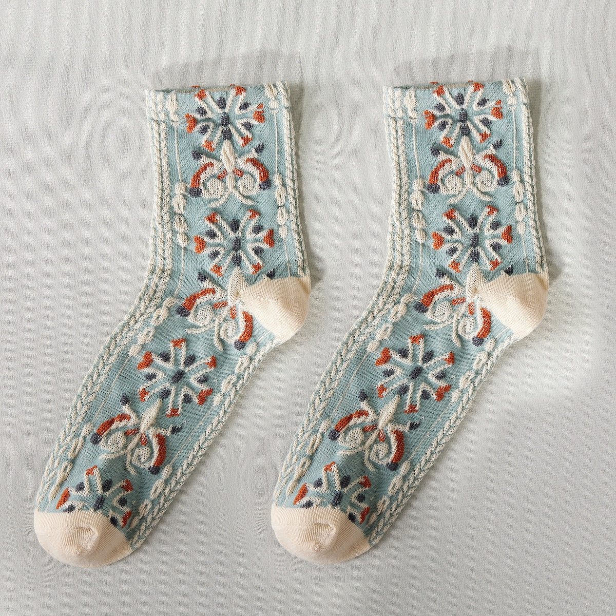 Rufia - Retro Embossed Women's Socks