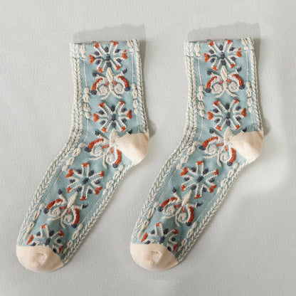 Rufia - Retro Embossed Women's Socks