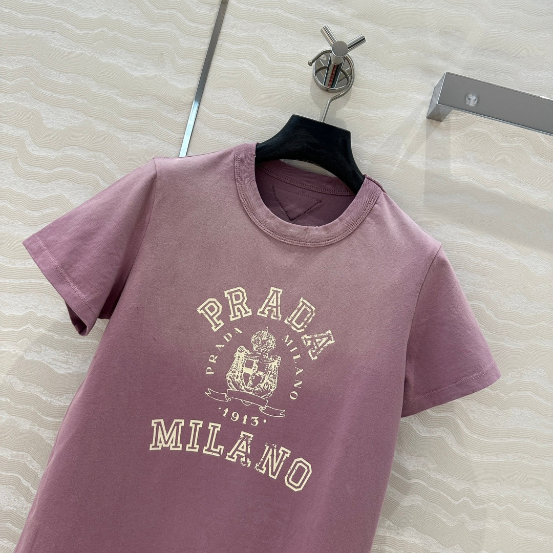 Prada 25 T-shirt Purple Cotton