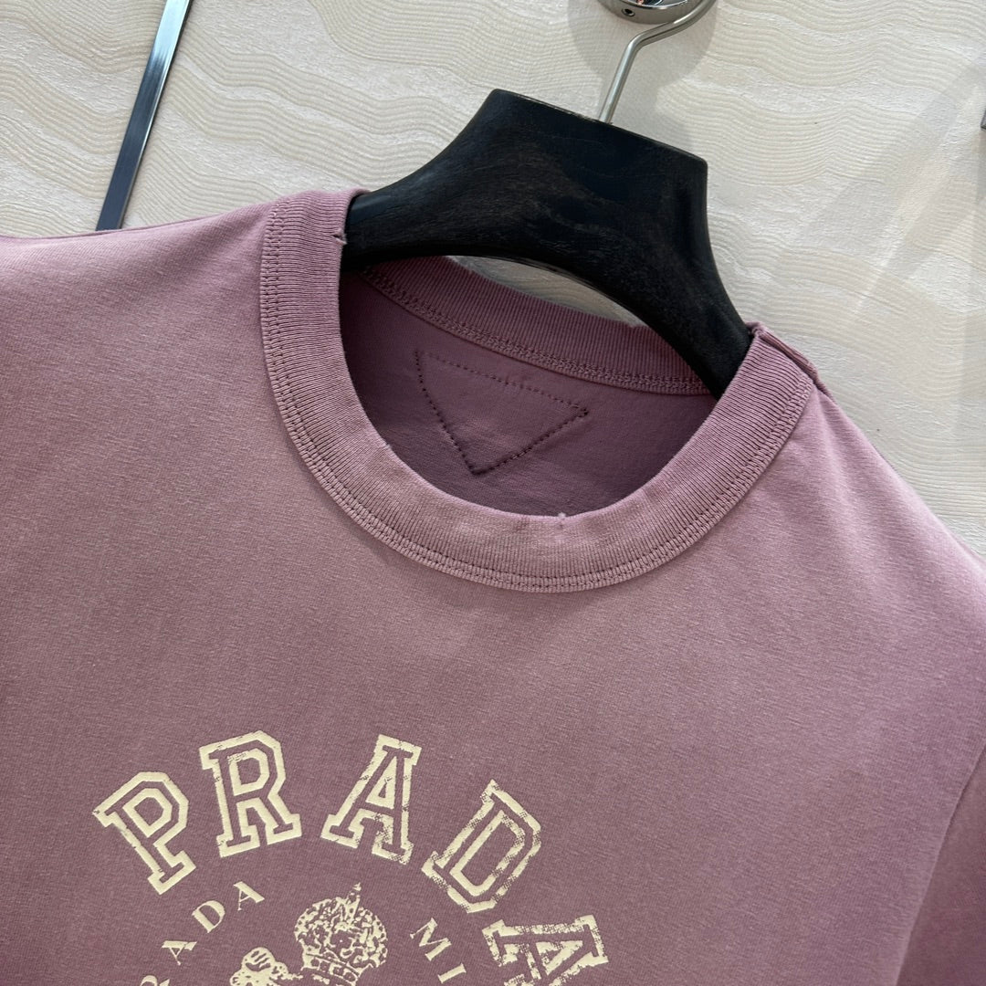 Prada 25 T-shirt Purple Cotton