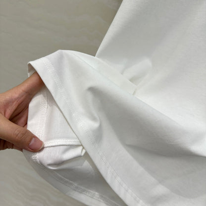 LV 25 Flower Pocket Short-Sleeved Shirt White Cotton