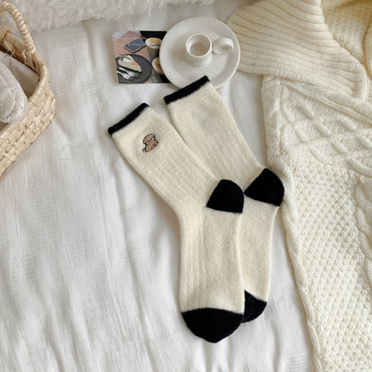 Rufia - Fuzzy Dog Patterned Socks