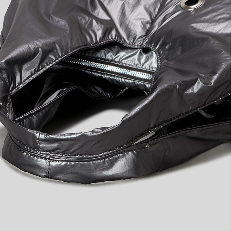 Hollow Studded Solid Large Capacity Shoulder Bag