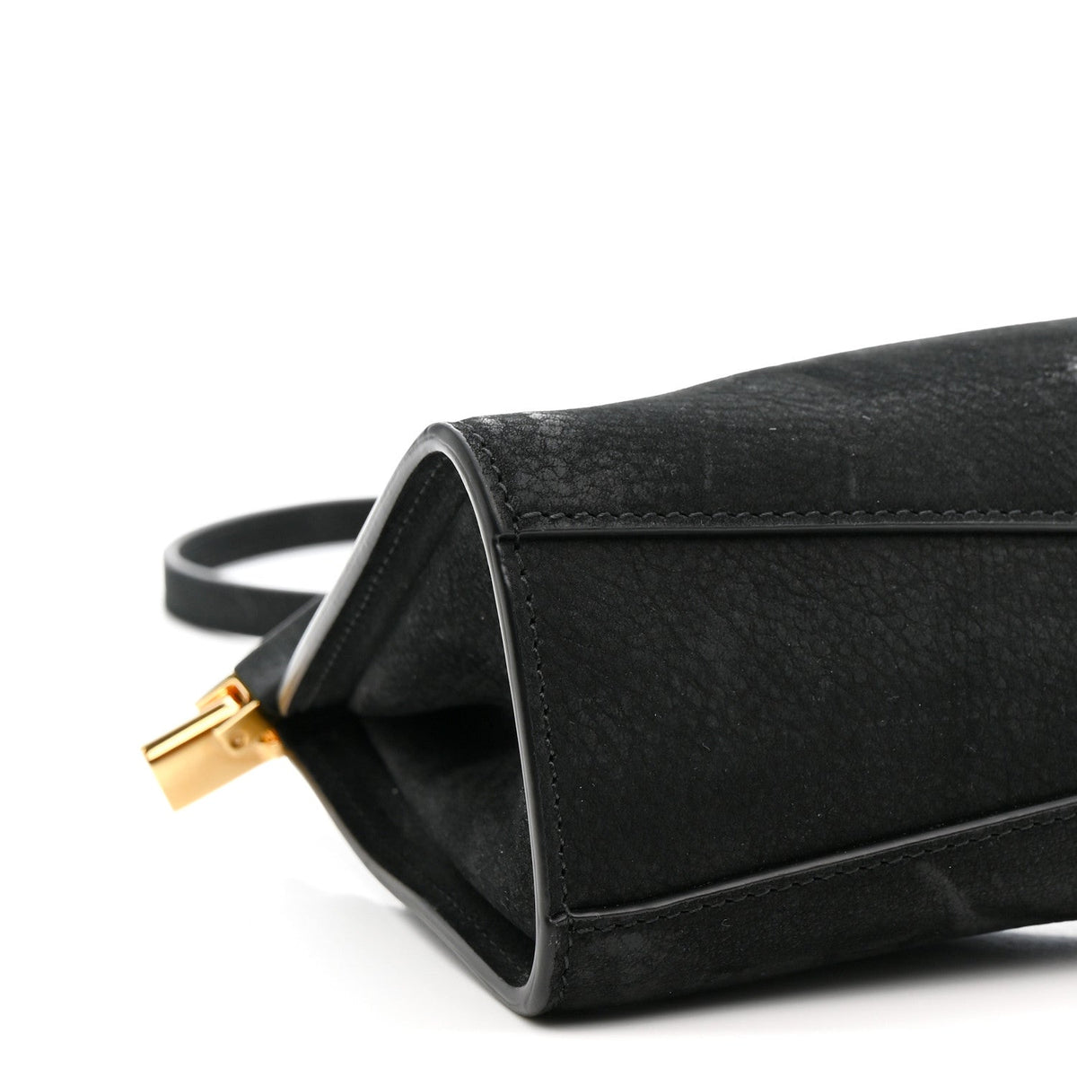 Suede Le Click East West Small Bag Black
