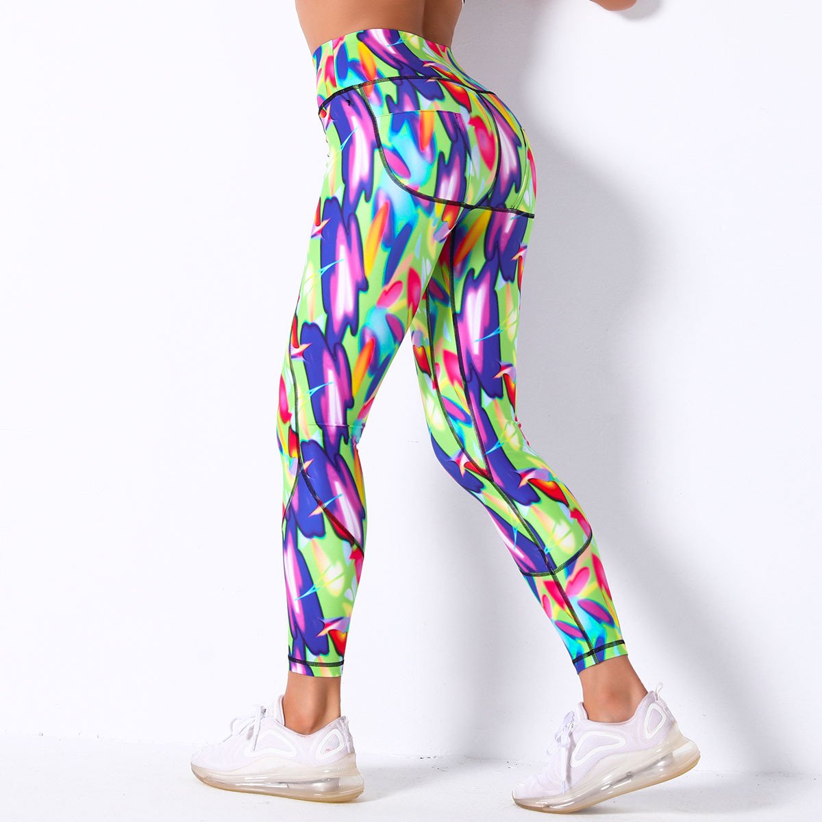 Comfortable Breathable Digital Print Yoga Pants High Waist Slim Sports Leggings