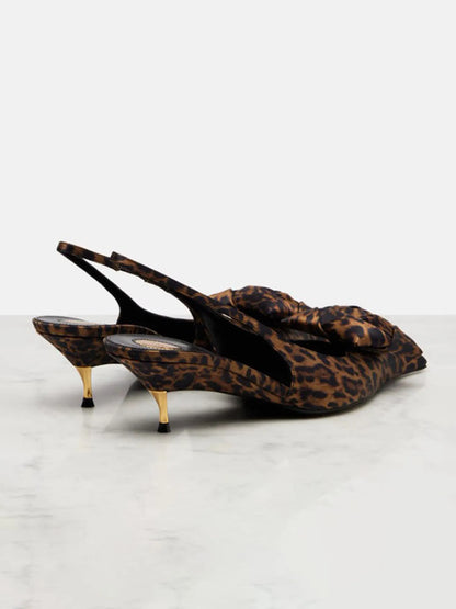 Amira Leopard-print Kitten-heel Sandals