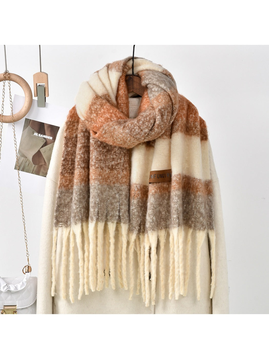 Sscarvii - Maillard Winter Tassel Scarf