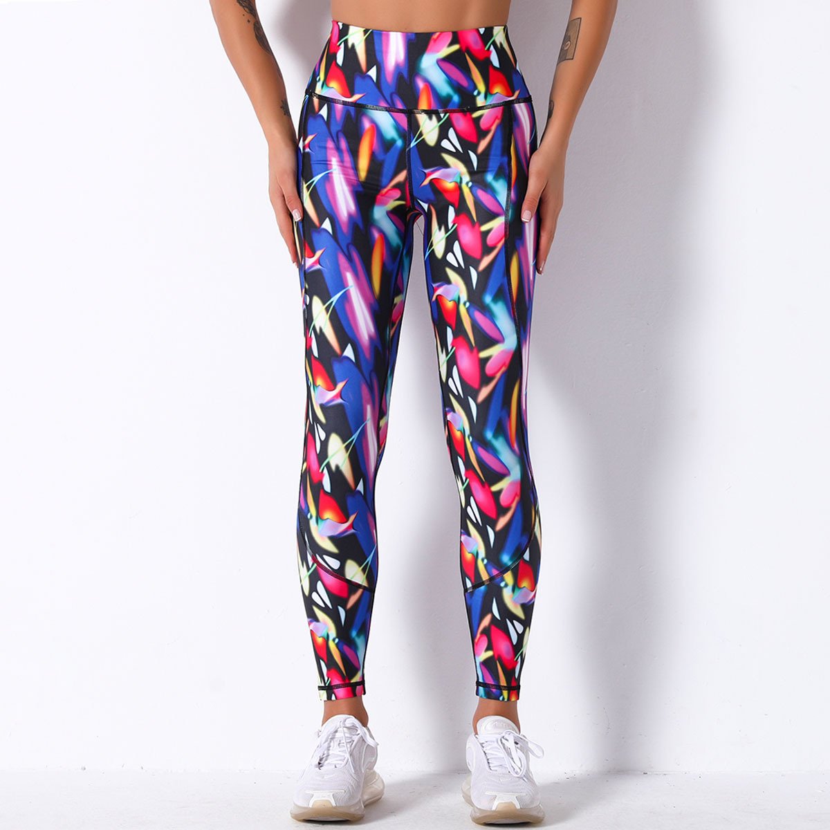 Comfortable Breathable Digital Print Yoga Pants High Waist Slim Sports Leggings