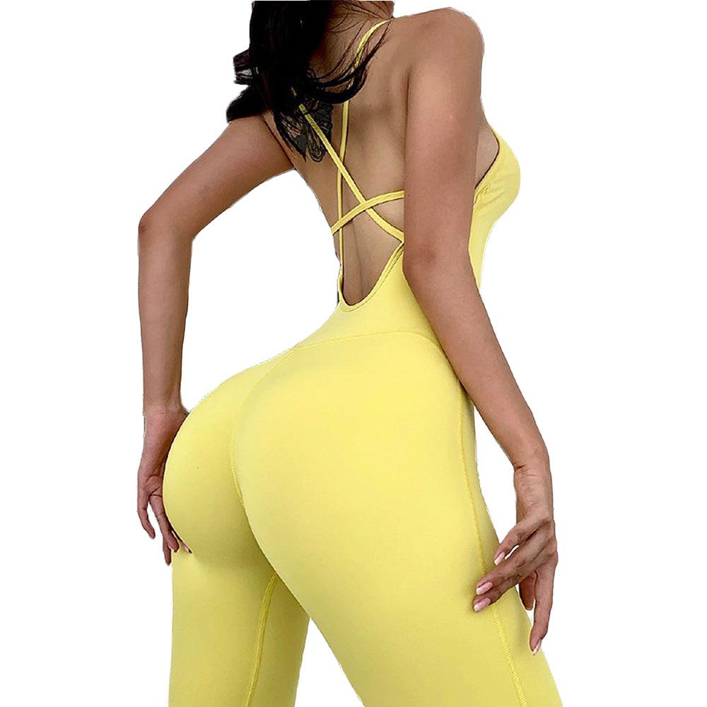 Aerial Yoga Jumpsuit Training Fitness Beauty Back Ballet Jumpsuit Female.