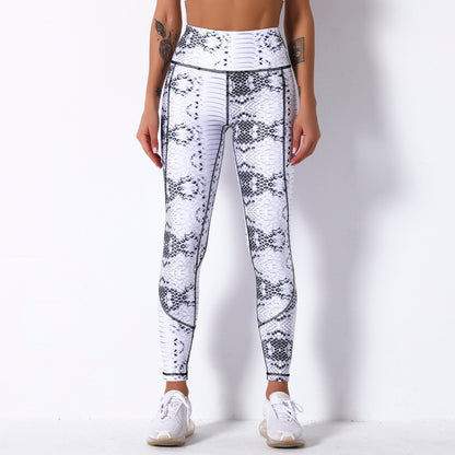 Comfortable Breathable Digital Print Yoga Pants High Waist Slim Sports Leggings