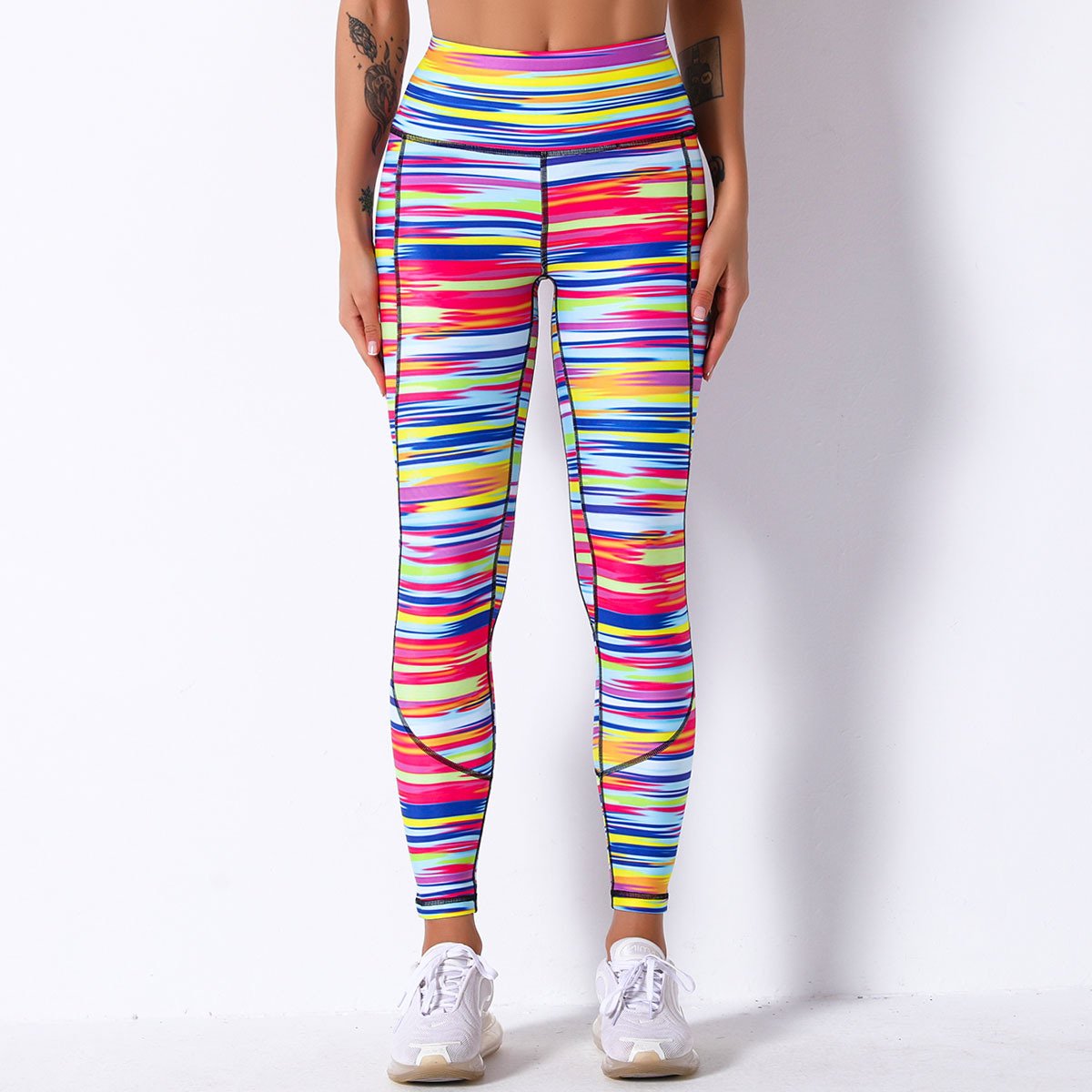 Comfortable Breathable Digital Print Yoga Pants High Waist Slim Sports Leggings