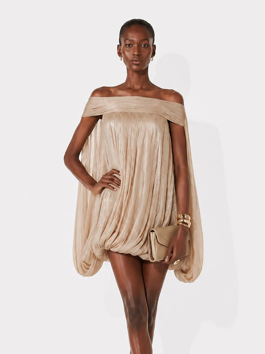 Thalia Ruched Off-Shoulder Mini Dress