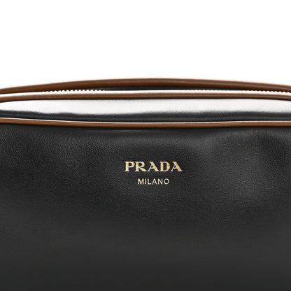 Soft Calfskin Swing Shoulder Bag Black Hazelnut