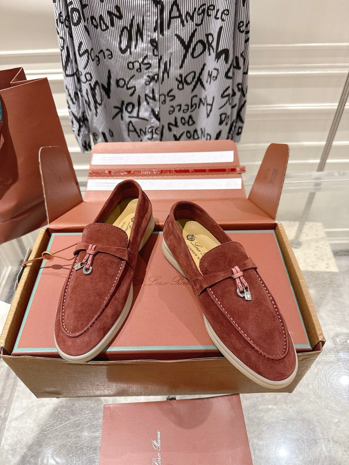 LP Summer Charms Walk Loafers Rust Brown Suede 565851