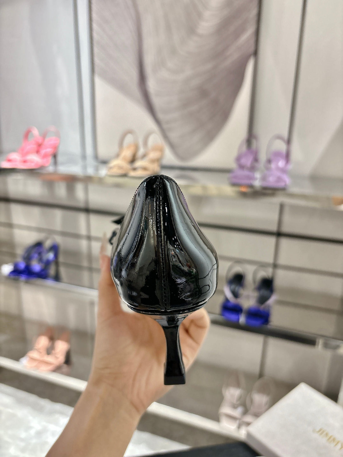 Jimmy Choo Auria Pumps 70 Black Patent Leather 597652