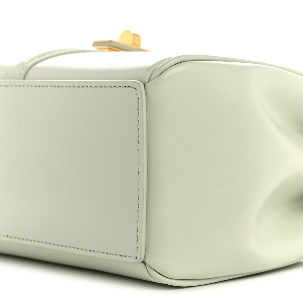 Satinated Calfskin Mini 16 Top Handle Bag Jade