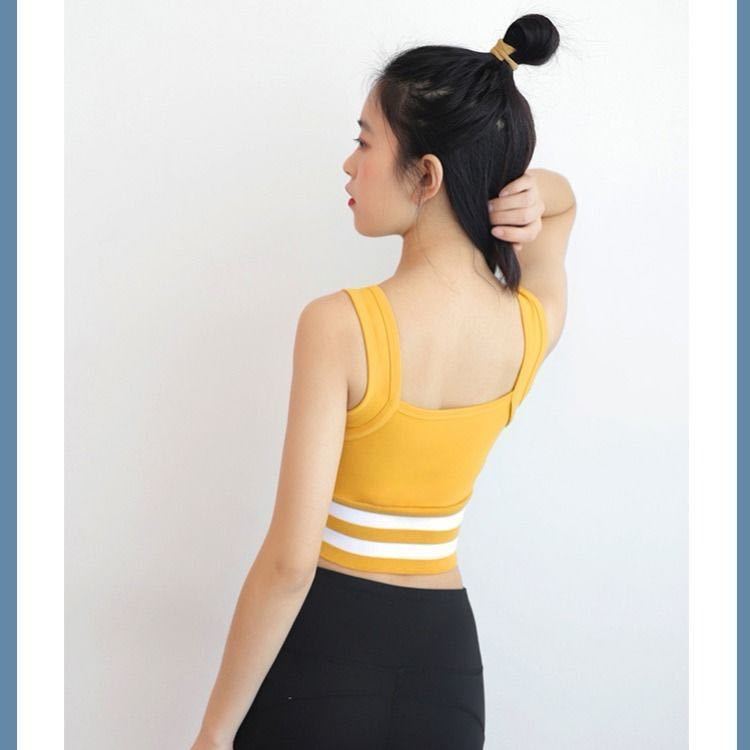 Sport Yoga Bra Women Wearing Fitness Underwear Shock-Proof Gathered Running Bra Front Zipper Design Vest.