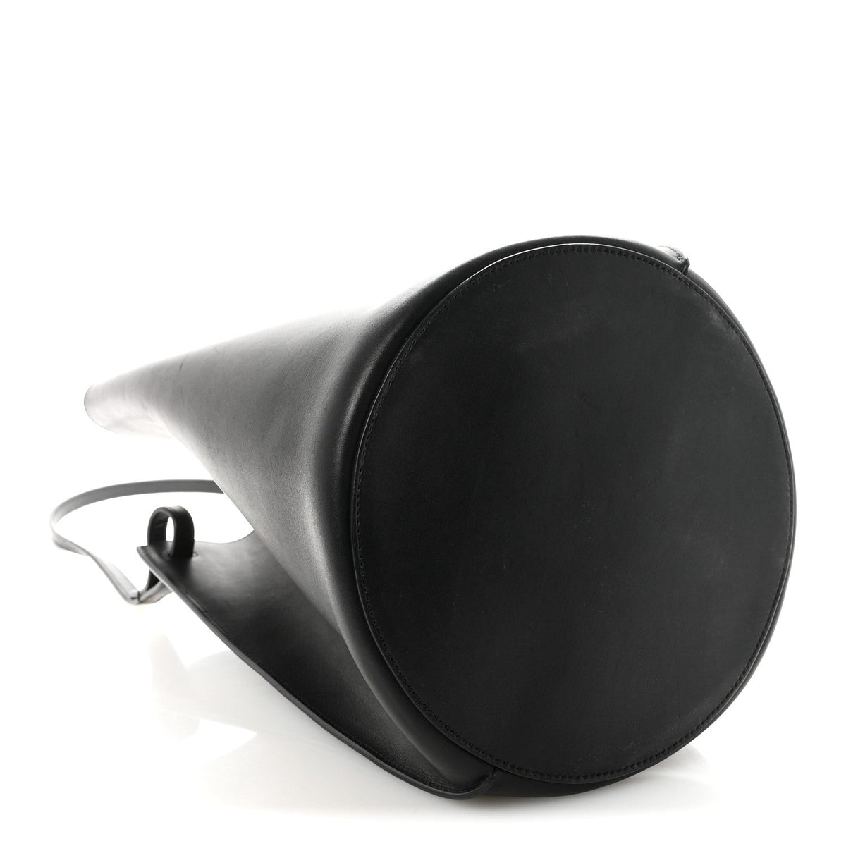 Smooth Calfskin Medium Pinched Bag Black