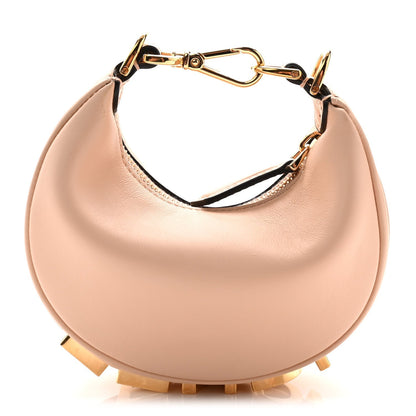 Vitello Grace Matte Nano Fendigraphy Hobo Charm Light Rose