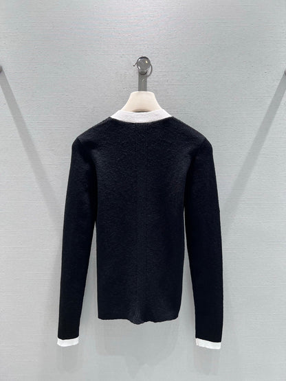CC 26S Knit Cardigan Black Linen Cotton 349018