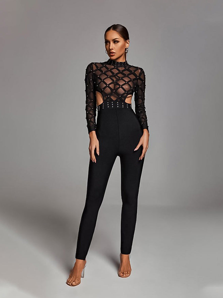 Elysia Perspective Lace Jumpsuit