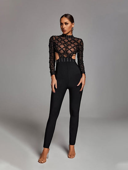 Elysia Perspective Lace Jumpsuit