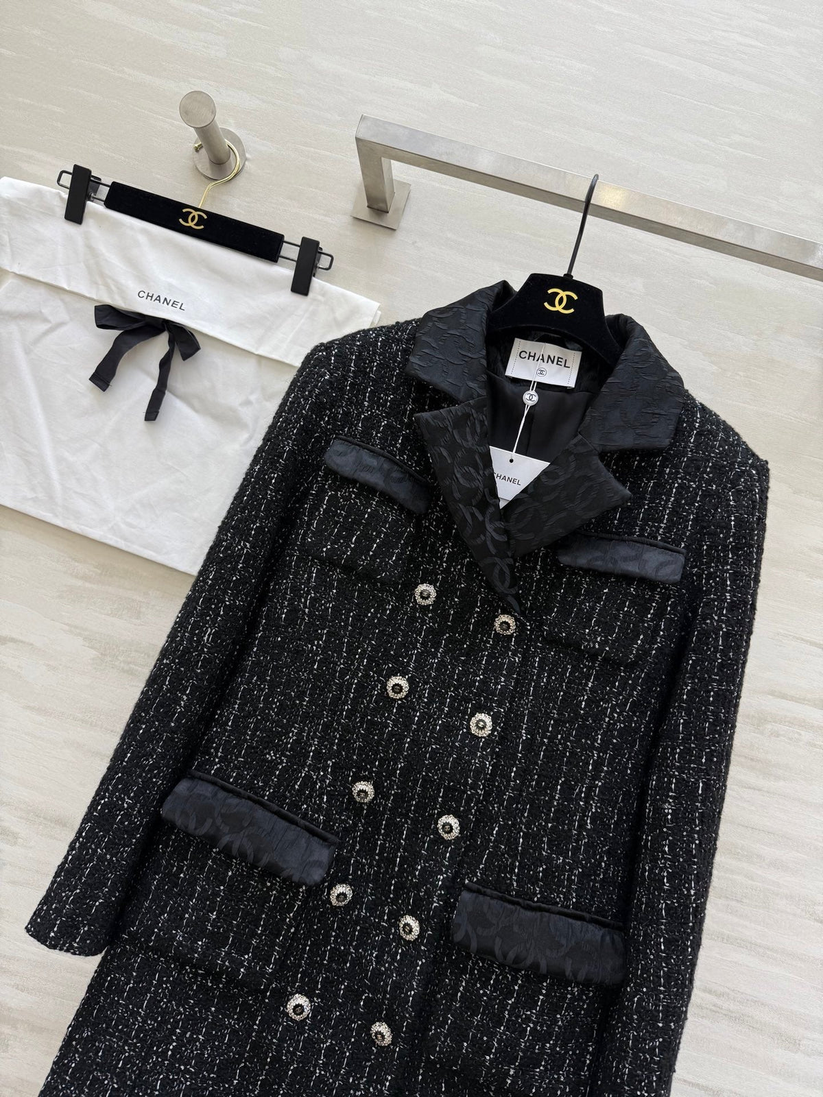 CC Jacket Black Silver Black Tweed 344806