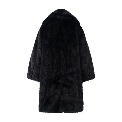 Faux Fur Plush Coat