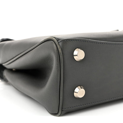Natural Smooth Calfskin Mini Rodeo Top Handle Handbag Grey