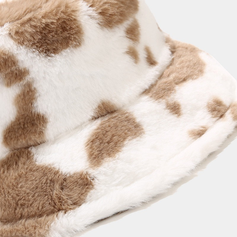Colorful Cow Pattern Winter Bucket Hat