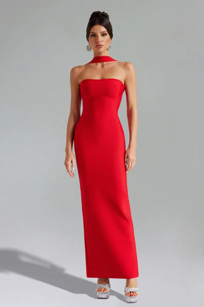 Alina Maxi Dress In Red