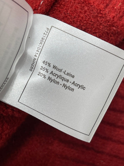 CHANEL 26 SCALF & V-NECK RED SWEATER 335371