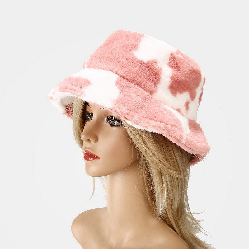 Colorful Cow Pattern Winter Bucket Hat