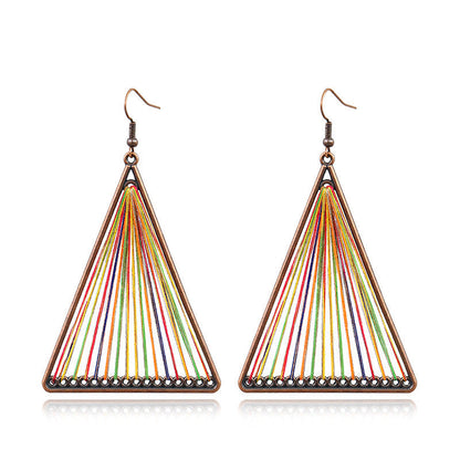 Handcrafted Bohemian Circular Earrings Vintage Style