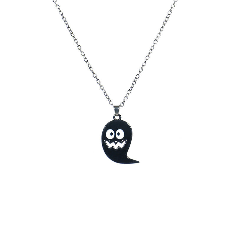Halloween Ghost Skull Bat Pumpkin Pendant Necklace