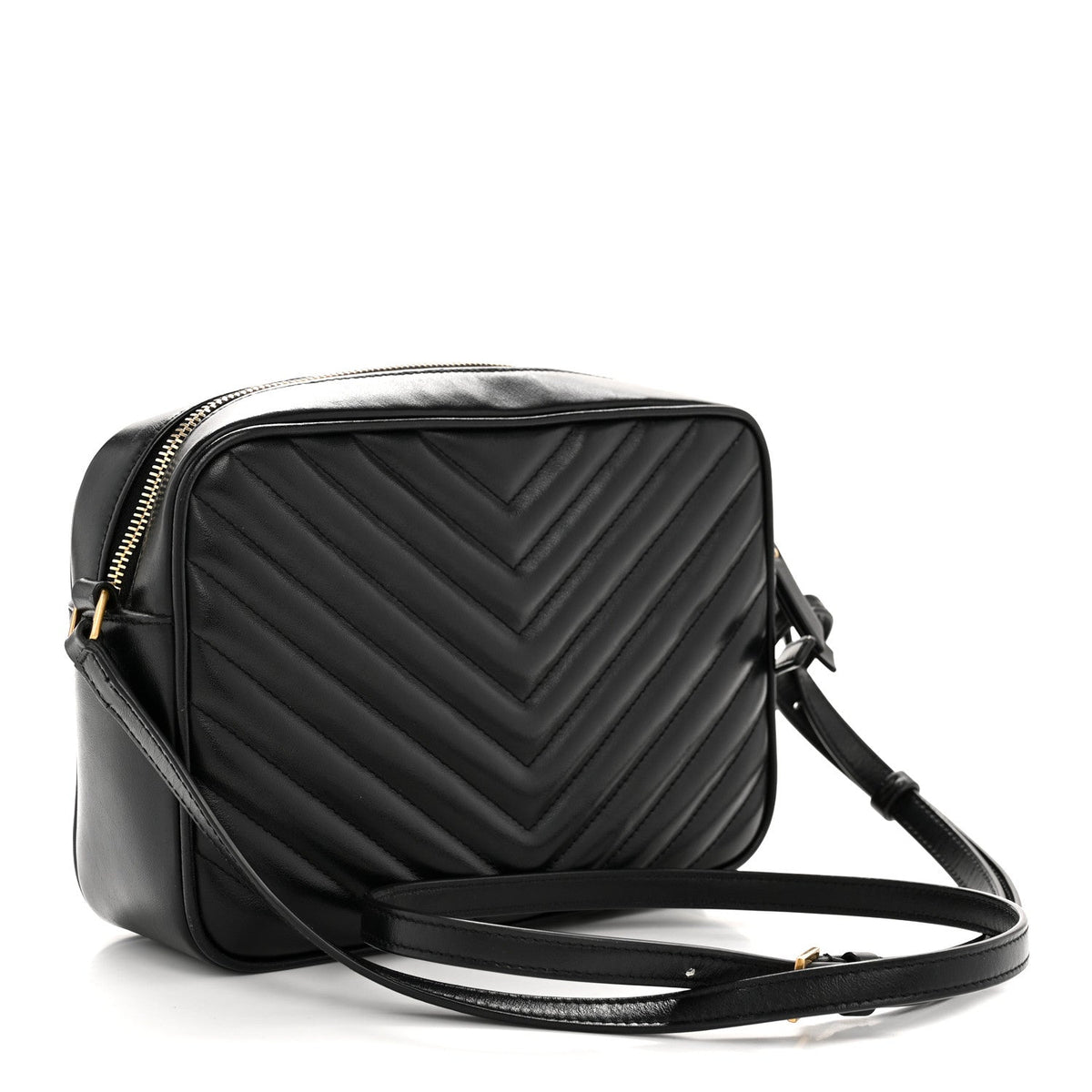 Calfskin Matelasse Monogram Lou Camera Bag Black