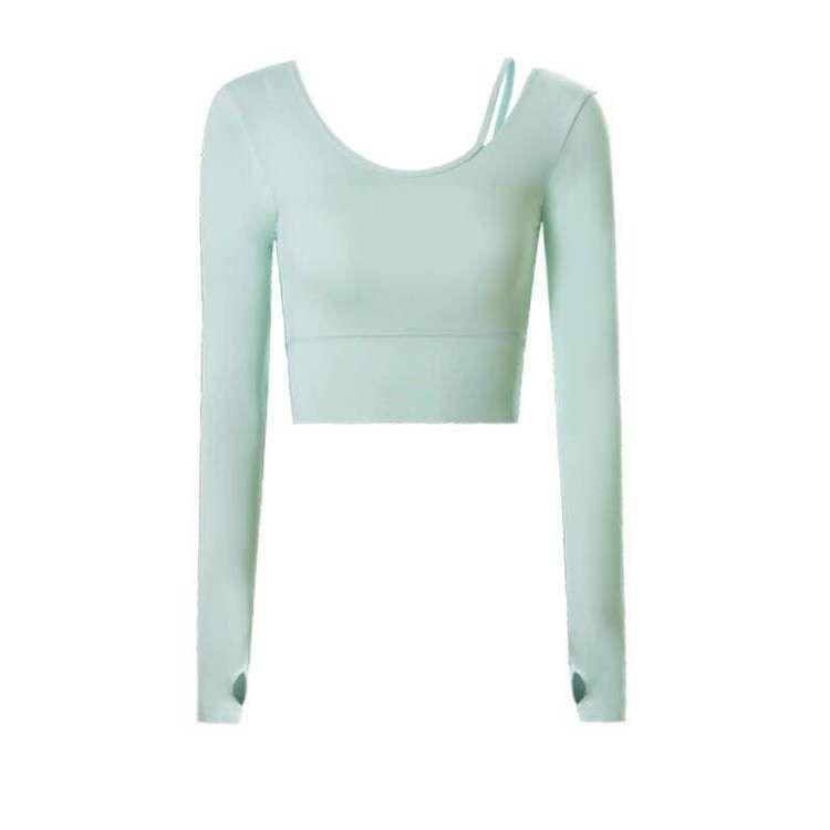Yoga Clothes With Chest Pad Women'S Long-Sleeved Autumn And Winter Style Beautiful Back Fashion Tights And Quick-Drying Sportswear