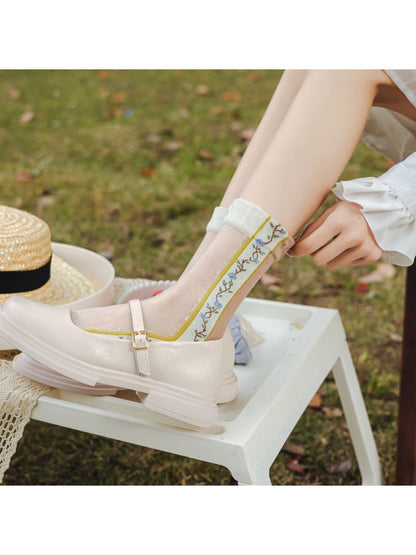 Rufia - Sheer Floral Lace Socks
