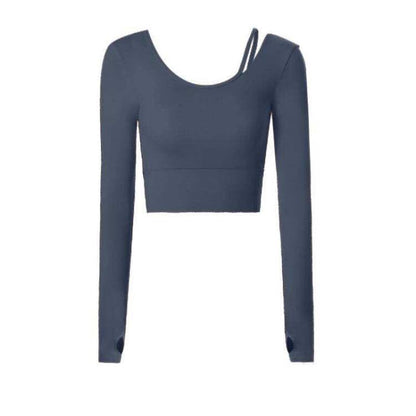 Yoga Clothes With Chest Pad Women'S Long-Sleeved Autumn And Winter Style Beautiful Back Fashion Tights And Quick-Drying Sportswear