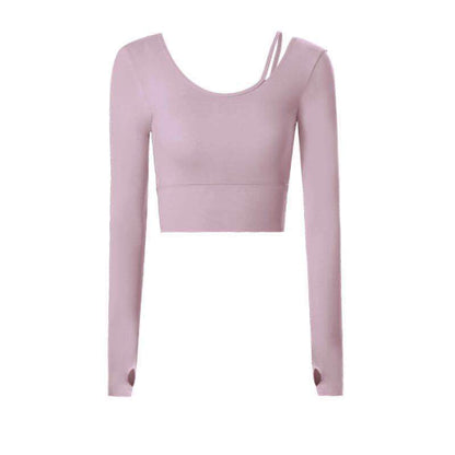 Yoga Clothes With Chest Pad Women'S Long-Sleeved Autumn And Winter Style Beautiful Back Fashion Tights And Quick-Drying Sportswear