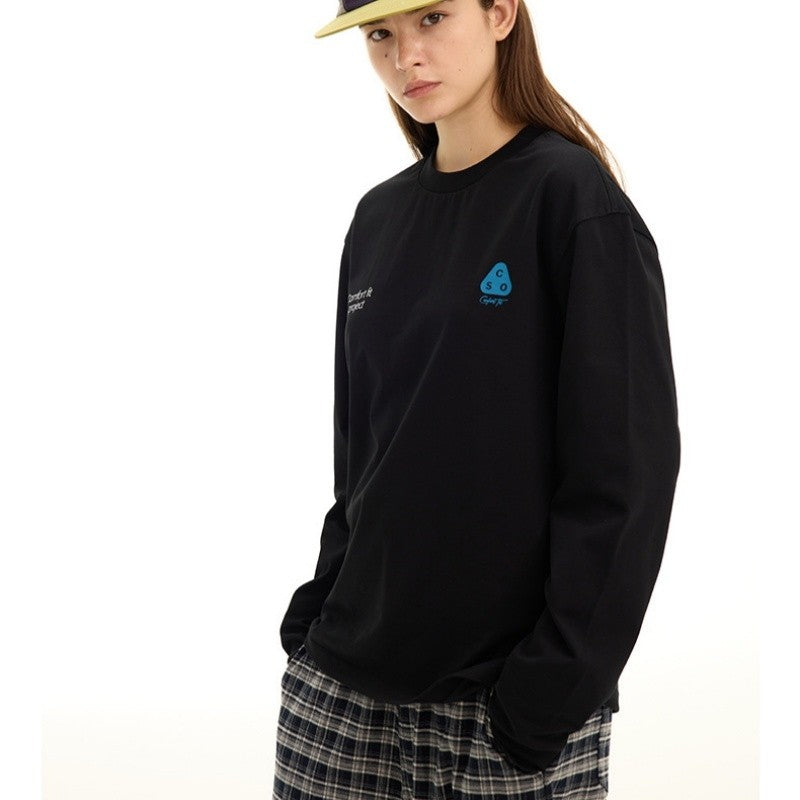 Loose Round Neck Long Sleeve T-Shirt
